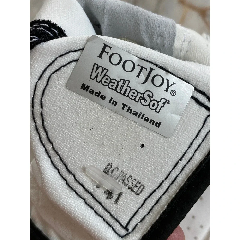 FootJoy Womens White Golf Gloves Pair Hook and Loop Logo Breathable Perforated